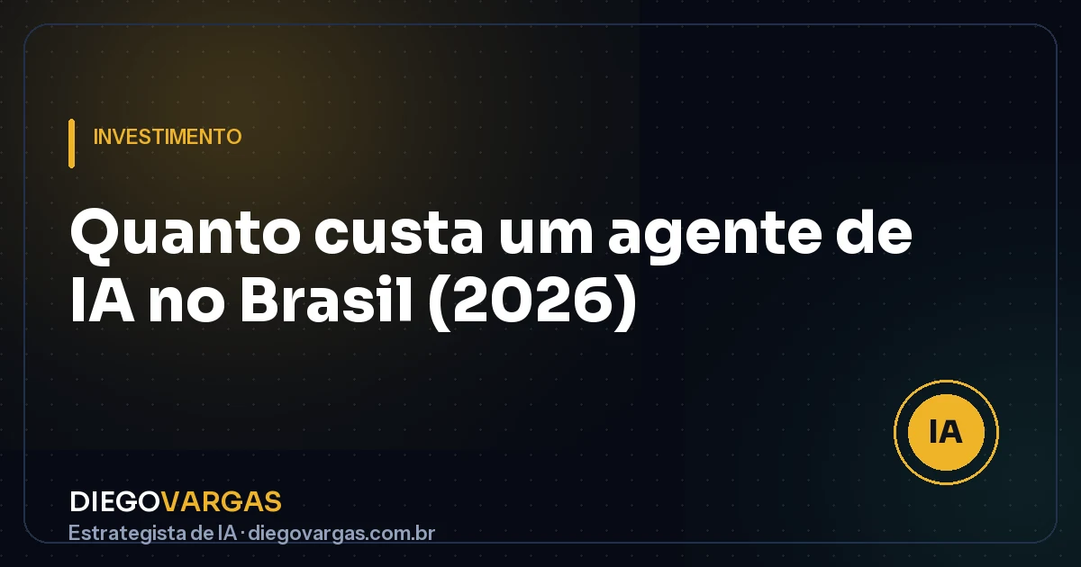Capa do artigo sobre quanto custa um agente de IA no Brasil